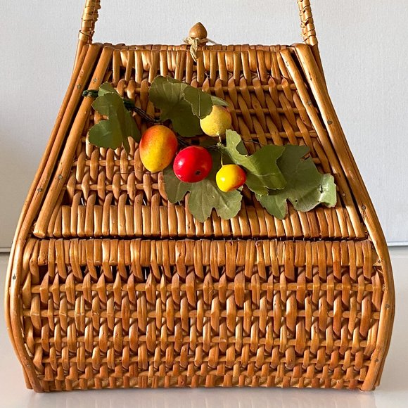 Vintage Wicker top handle bag - Picture 2 of 11